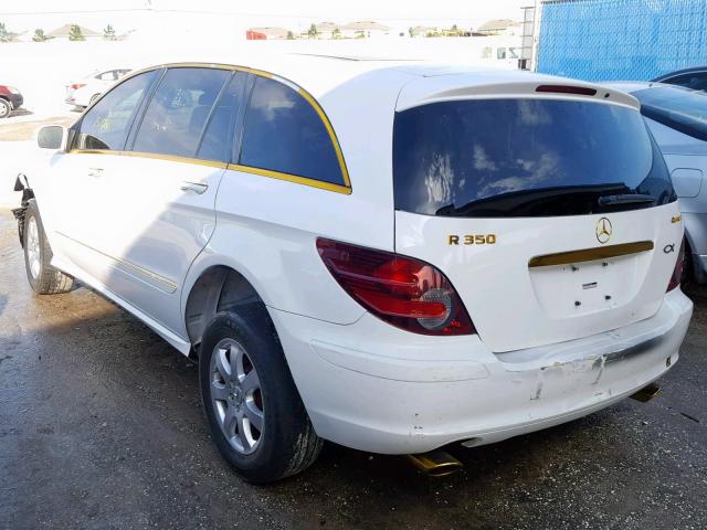 4JGCB65E87A051860 - 2007 MERCEDES-BENZ R 350 WHITE photo 3