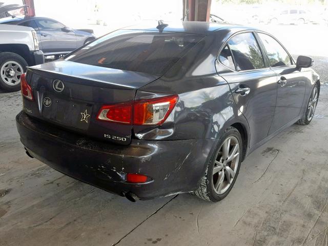 JTHBF5C28A5111254 - 2010 LEXUS IS 250 GRAY photo 4