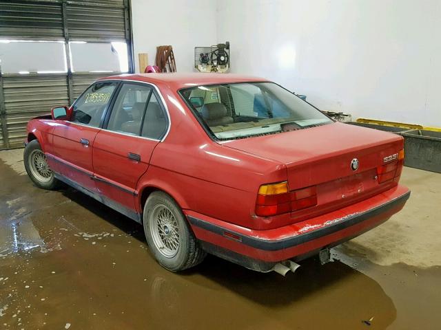 WBAHD2317K2094695 - 1989 BMW 535 I AUTO RED photo 3