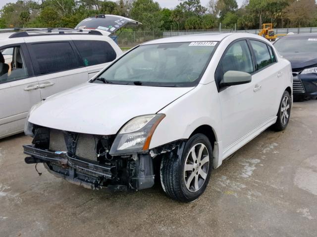 3N1AB6APXCL706156 - 2012 NISSAN SENTRA 2.0 WHITE photo 2