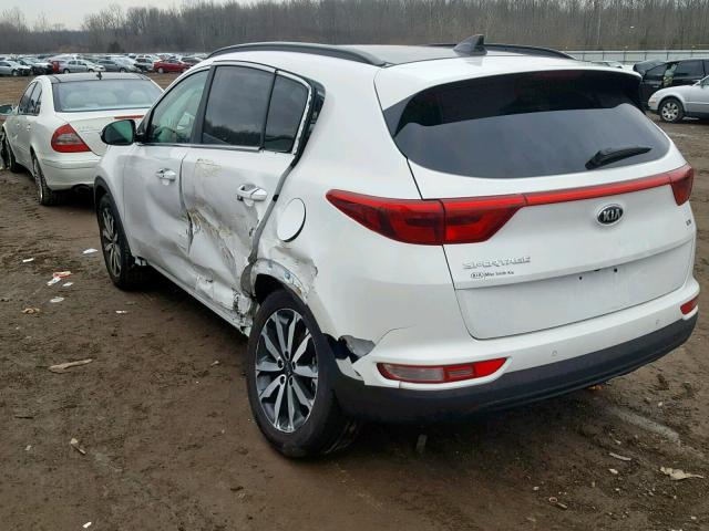 KNDPN3AC8K7503005 - 2019 KIA SPORTAGE E WHITE photo 3