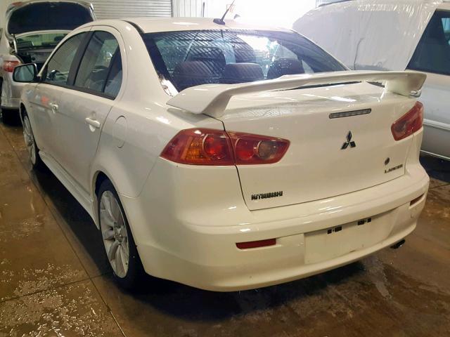 JA3AU86U78U022680 - 2008 MITSUBISHI LANCER GTS WHITE photo 3