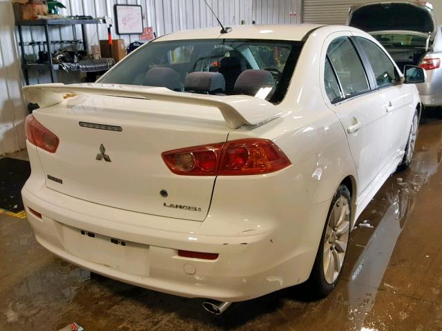 JA3AU86U78U022680 - 2008 MITSUBISHI LANCER GTS WHITE photo 4