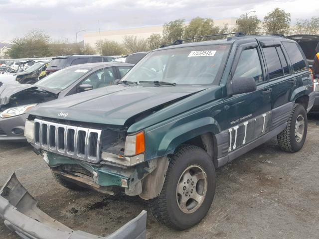 1J4GZ58Y9TC326372 - 1996 JEEP GRAND CHER GREEN photo 2