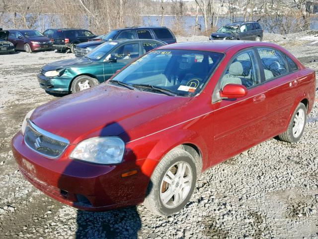 KL5JD56Z76K473098 - 2006 SUZUKI FORENZA RED photo 2