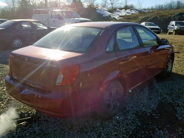 KL5JD56Z76K473098 - 2006 SUZUKI FORENZA RED photo 4