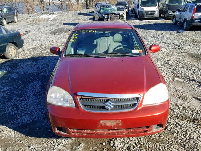 KL5JD56Z76K473098 - 2006 SUZUKI FORENZA RED photo 9