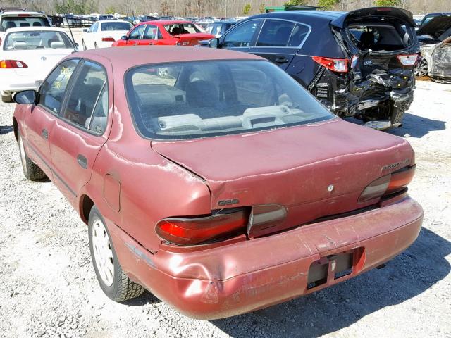 1Y1SK5363RZ069995 - 1994 GEO PRIZM BASE წითელი ფოტო 3