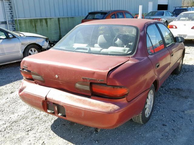 1Y1SK5363RZ069995 - 1994 GEO PRIZM BASE წითელი ფოტო 4