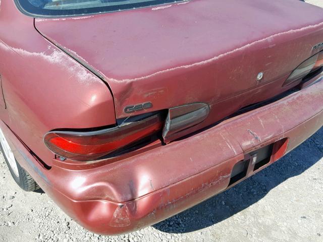 1Y1SK5363RZ069995 - 1994 GEO PRIZM BASE წითელი ფოტო 9