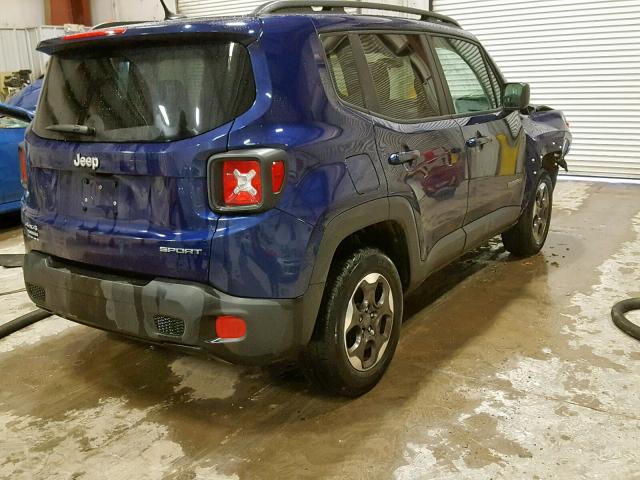 ZACCJBAB7HPF91083 - 2017 JEEP RENEGADE S BLUE photo 4