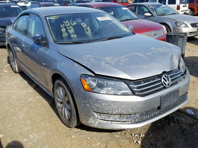 1VWAH7A32DC079087 - 2013 VOLKSWAGEN PASSAT S SILVER photo 1