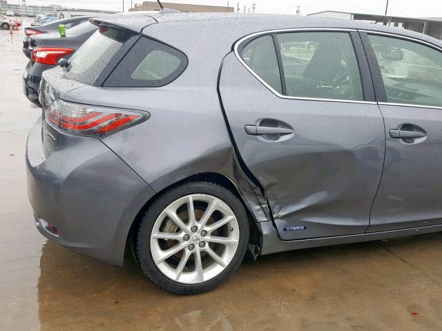 JTHKD5BH4D2168634 - 2013 LEXUS CT 200 GRAY photo 9