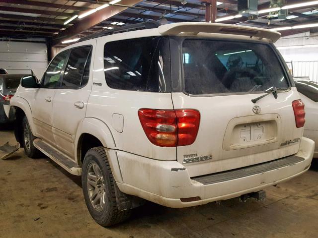 5TDBT48A84S210207 - 2004 TOYOTA SEQUOIA LI WHITE photo 3