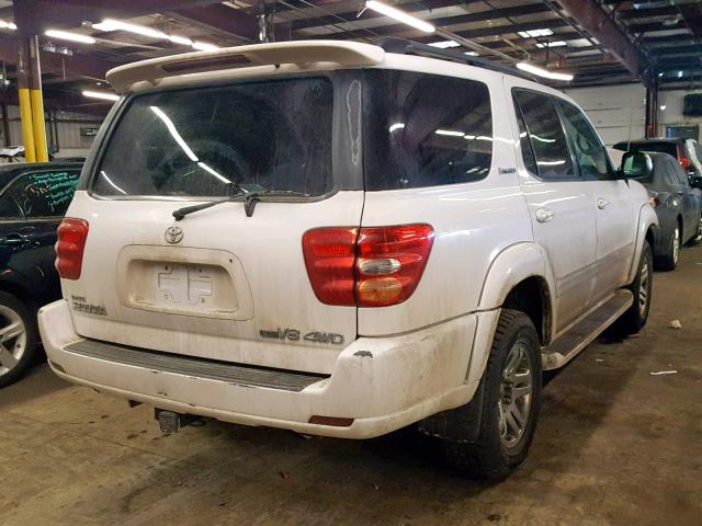 5TDBT48A84S210207 - 2004 TOYOTA SEQUOIA LI WHITE photo 4