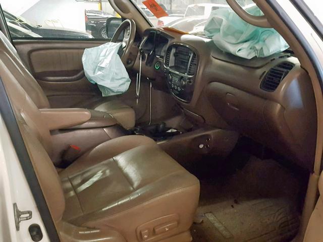 5TDBT48A84S210207 - 2004 TOYOTA SEQUOIA LI WHITE photo 5