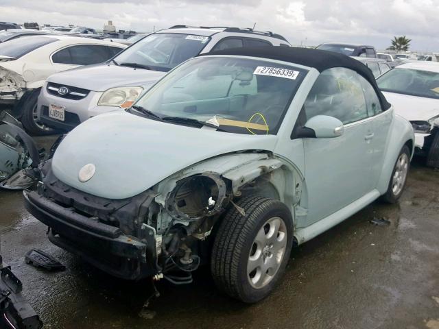 3VWCK21YX3M315569 - 2003 VOLKSWAGEN NEW BEETLE Blau Foto 2