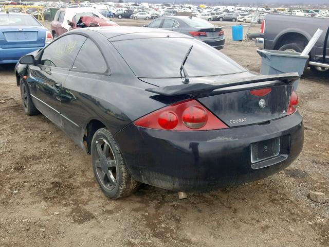 1ZWFT61L0Y5644389 - 2000 MERCURY COUGAR V6 BLACK photo 3