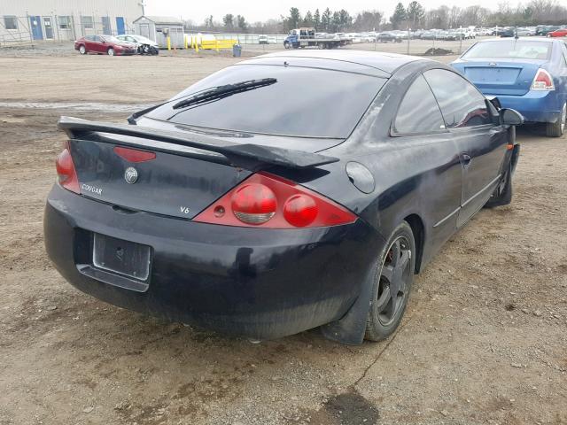 1ZWFT61L0Y5644389 - 2000 MERCURY COUGAR V6 BLACK photo 4