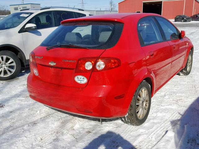 KL1JK69Z16K286416 - 2006 CHEVROLET OPTRA 5 LT RED photo 4