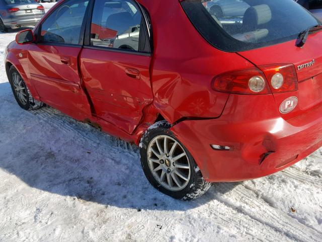 KL1JK69Z16K286416 - 2006 CHEVROLET OPTRA 5 LT RED photo 9