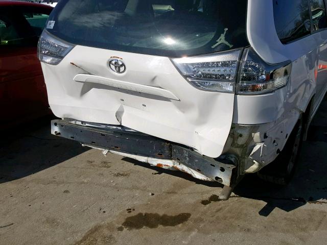 5TDXK3DC1DS302480 - 2013 TOYOTA SIENNA SPO WHITE photo 9