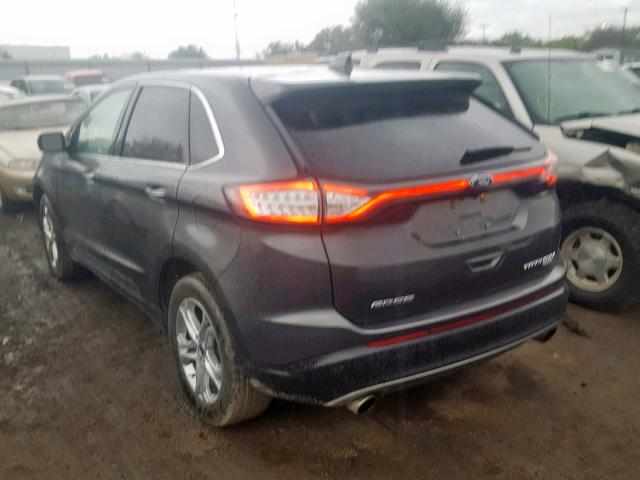 2FMPK3K99HBB75326 - 2017 FORD EDGE TITAN CHARCOAL photo 3