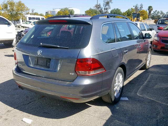 3VWPL7AJ8BM633719 - 2011 VOLKSWAGEN JETTA TDI GRAY photo 4