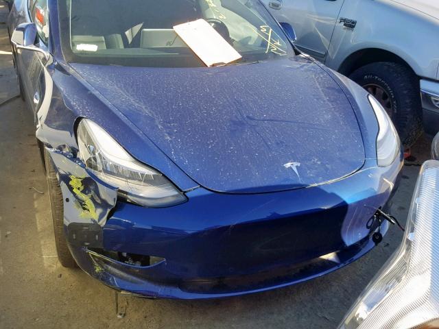 5YJ3E1EBXJF185482 - 2018 TESLA MODEL 3 BLUE photo 7