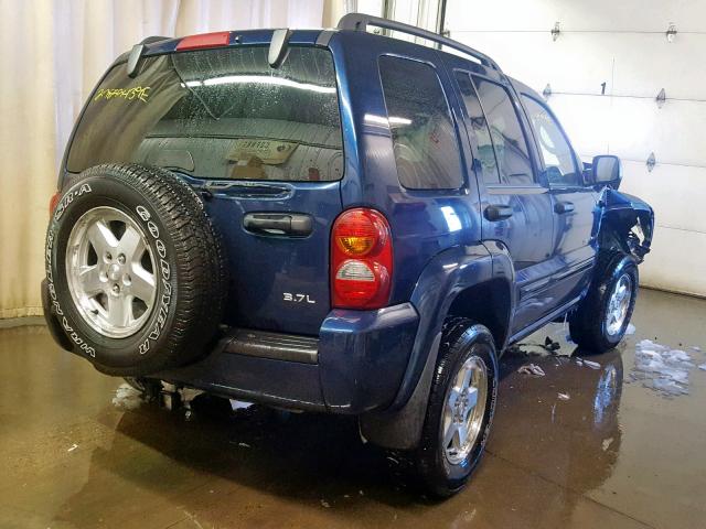 1J4GL58K13W665865 - 2003 JEEP LIBERTY LI BLUE photo 4