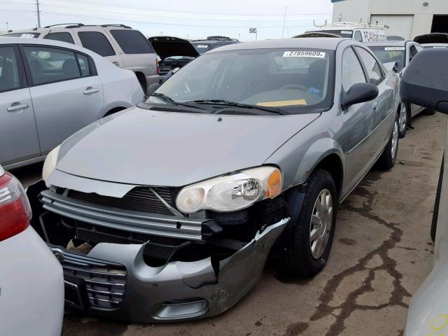 1C3EL46X14N415527 - 2004 CHRYSLER SEBRING LX SILVER photo 2