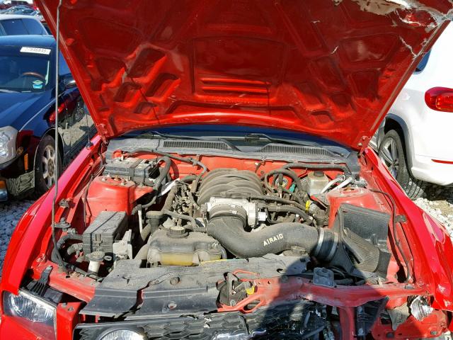 1ZVHT82H855165104 - 2005 FORD MUSTANG GT RED photo 7