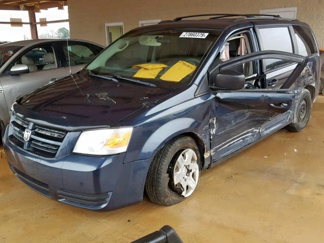 2D8HN44EX9R655014 - 2009 DODGE CARAVAN BLUE photo 2