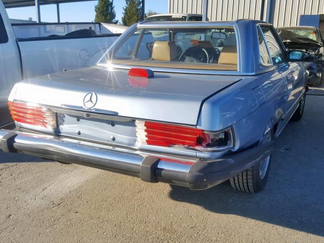 WDBBA48D9HA072789 - 1987 MERCEDES-BENZ 560 SL BLUE photo 4