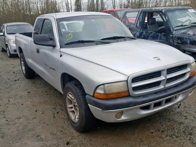 1B7GL22X91S139075 - 2001 DODGE DAKOTA SILVER photo 1