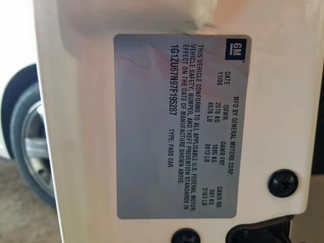 1G1ZU67N97F195287 - 2007 CHEVROLET MALIBU MAX თეთრი ფოტო 10