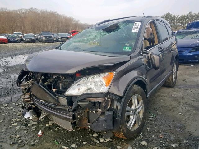 5J6RE4H78BL003421 - 2011 HONDA CR-V EXL BROWN photo 2