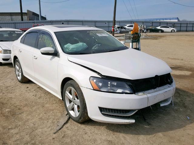 1VWBP7A34DC138695 - 2013 VOLKSWAGEN PASSAT SE WHITE photo 1