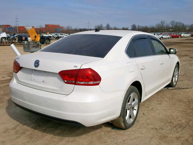 1VWBP7A34DC138695 - 2013 VOLKSWAGEN PASSAT SE WHITE photo 4