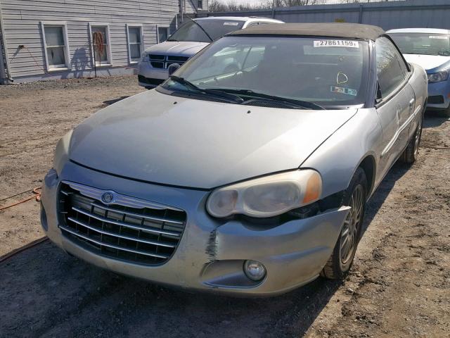 1C3EL55R34N414341 - 2004 CHRYSLER SEBRING LX TAN photo 2