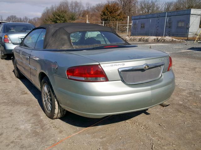 1C3EL55R34N414341 - 2004 CHRYSLER SEBRING LX TAN photo 3