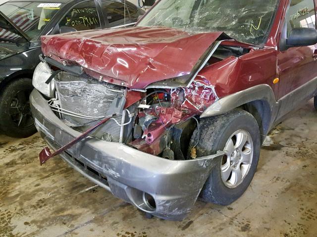 4F2CZ96184KM24818 - 2004 MAZDA TRIBUTE ES მუქწითელი ფოტო 9