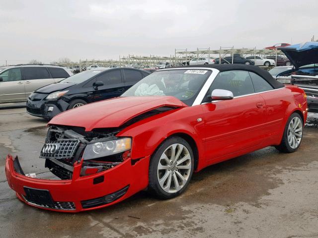 WUARL48H25K901661 - 2005 AUDI S4 QUATTRO RED photo 2