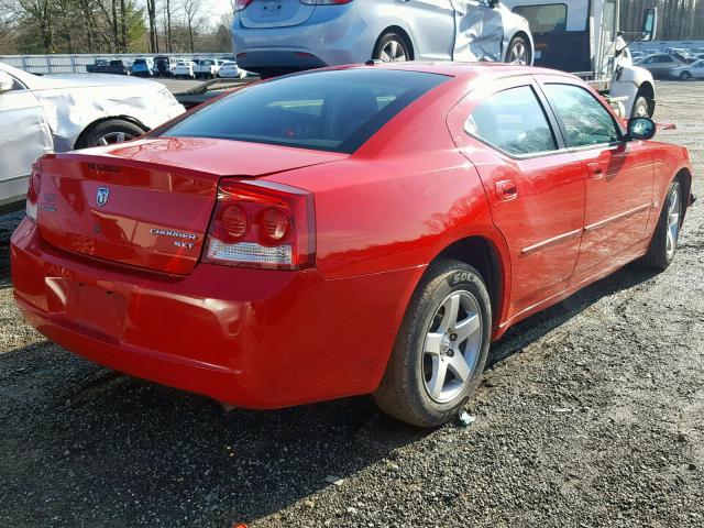 2B3CA3CVXAH292919 - 2010 DODGE CHARGER SX RED photo 4