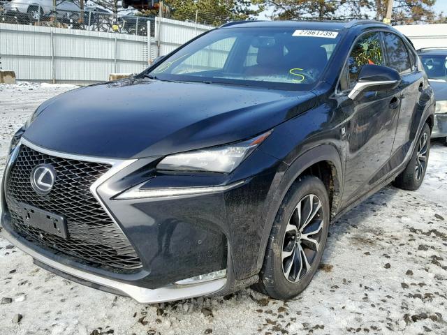 JTJBARBZ1F2017695 - 2015 LEXUS NX 200T BLACK photo 2