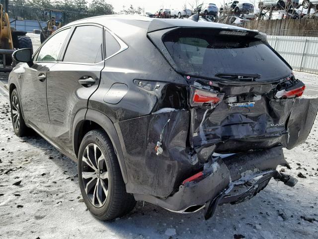 JTJBARBZ1F2017695 - 2015 LEXUS NX 200T BLACK photo 3