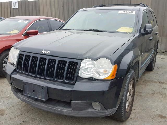 1J8GR48K28C165245 - 2008 JEEP GRAND CHER BLACK photo 2