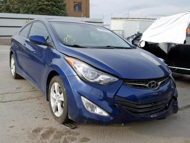 KMHDH6AEXDU013615 - 2013 HYUNDAI ELANTRA CO BLUE photo 1