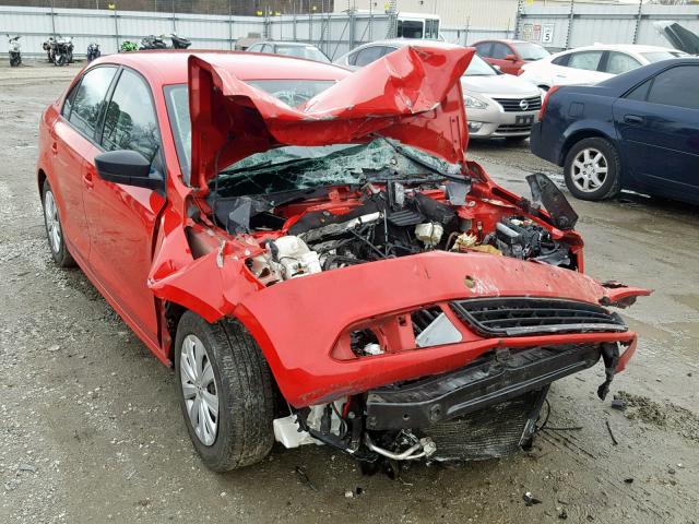 3VW1K7AJ9CM364009 - 2012 VOLKSWAGEN JETTA BASE RED photo 1