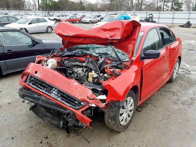 3VW1K7AJ9CM364009 - 2012 VOLKSWAGEN JETTA BASE RED photo 2
